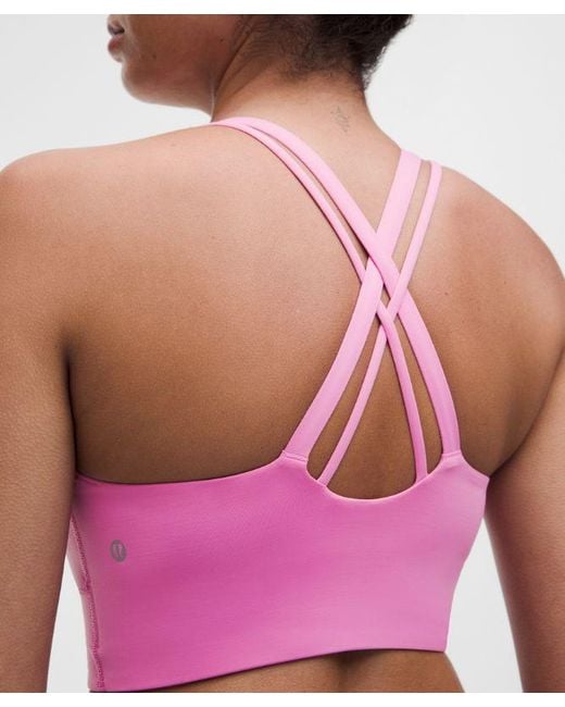 lululemon athletica Red – Energy Longline Sports Bra Medium Support, B-D Cups Evolve – – Size Large