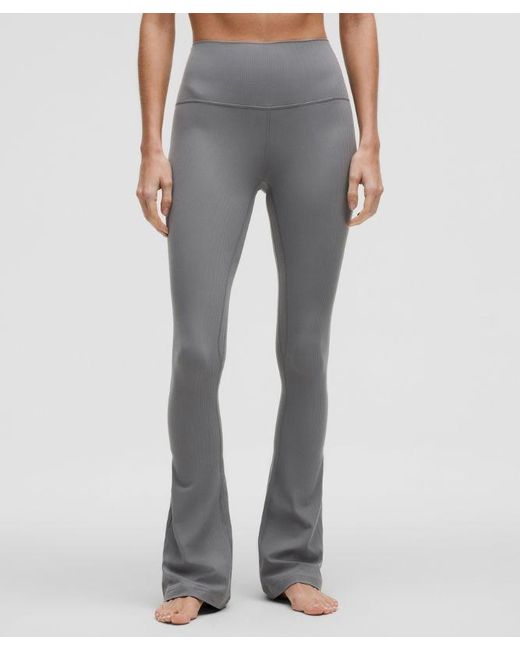 lululemon athletica Gray Align High-Rise Ribbed Mini-Flare Pants Regular