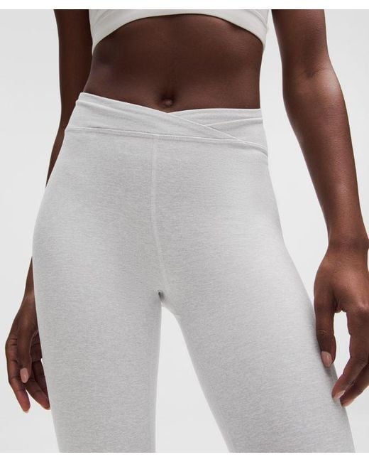 lululemon athletica White Softy Suedey Cross-Waist Tight 25"