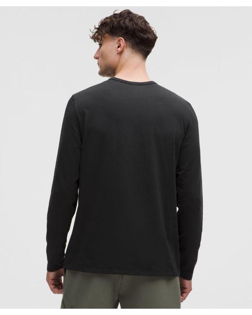 lululemon athletica Black Organic Cotton Classic-Fit Long-Sleeve Shirt for men
