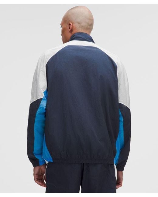 lululemon athletica Blue – Nylon Oversized Track Jacket – – Size Large for men