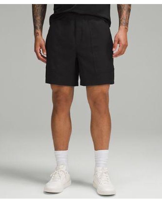 lululemon athletica Black Relaxed-fit Pull-on Shorts 7" Light Woven for men