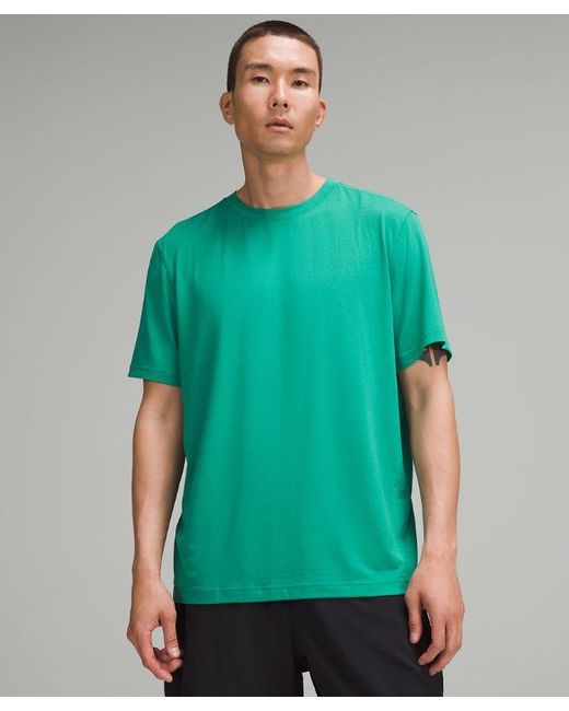 lululemon athletica Green – License To Train Relaxed Short-Sleeve Shirt Logo – – for men