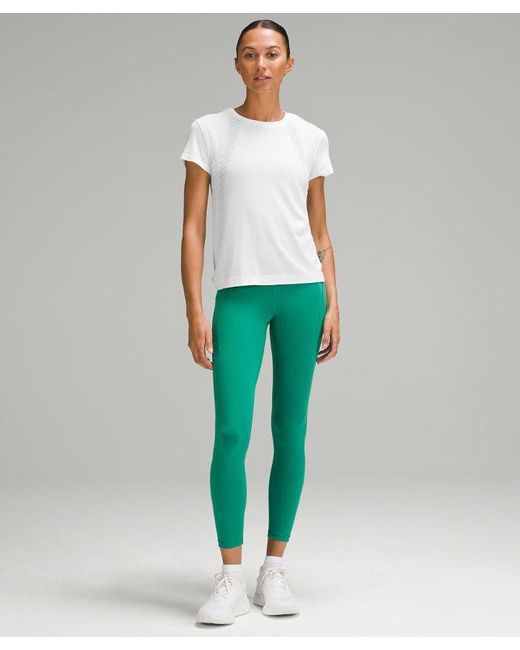 lululemon athletica White Train To Be Short-sleeve Shirt