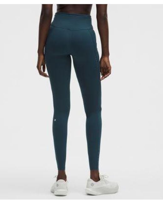 lululemon athletica Blue Fast And Free High-Rise Thermal Tight 28"