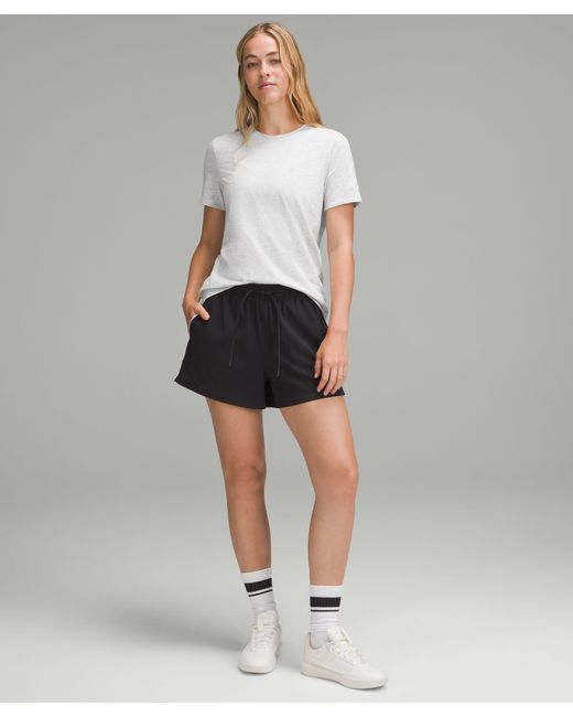 lululemon athletica White Organic Cotton Straight-Hem Crewneck T-Shirt