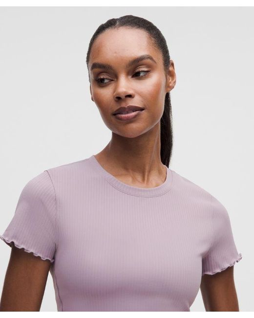 lululemon athletica Purple – Align Lettuce-Hem Baby Tee – /Pastel – Size 4