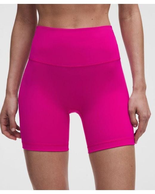 lululemon athletica Pink Wunder Train No Line High-Rise Short 6"