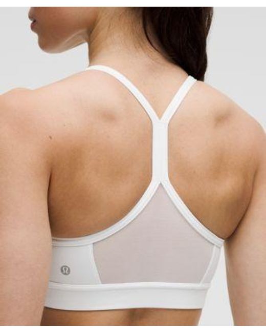 lululemon athletica White – Flow Y Mid-Support Sports Bra B/C Cup – – Size 14