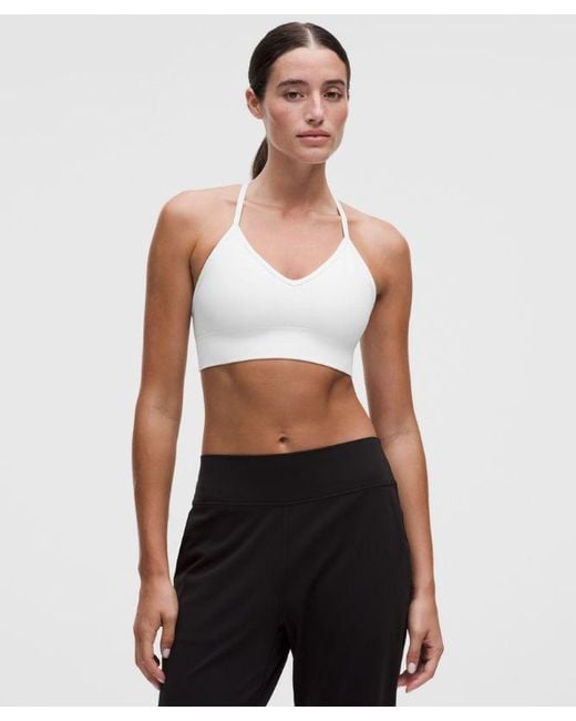 lululemon athletica White – Ebb To Street Sports Bra Light Support, B/C Cup – – Size 14