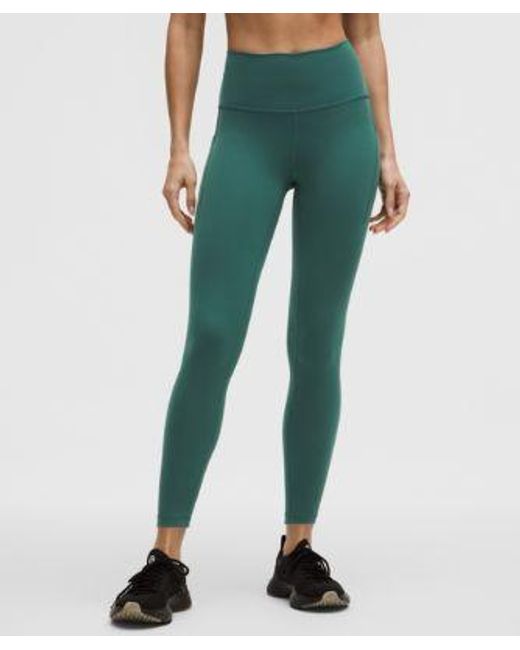 lululemon athletica Green – Wunder Train High-Rise Tight Leggings With Pockets – 25" – – Size 4