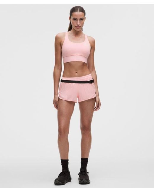 lululemon athletica Pink Energy Longline Bra Medium Support, B-D Cups