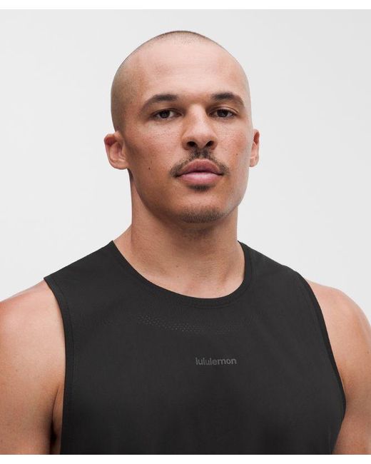 lululemon athletica Black Fast And Free Singlet for men
