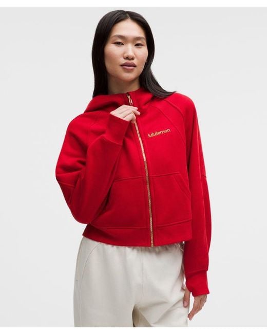 lululemon athletica Red Lunar New Year Scuba Oversized Full-Zip Hoodie