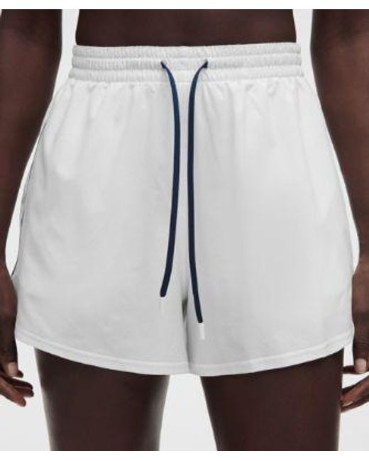 lululemon athletica White – Court Rival High-Rise Shorts – 3" – – Size 4