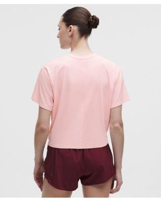 lululemon athletica Red – All-Sport Tie-Front Short-Sleeve Shirt – – Size Large