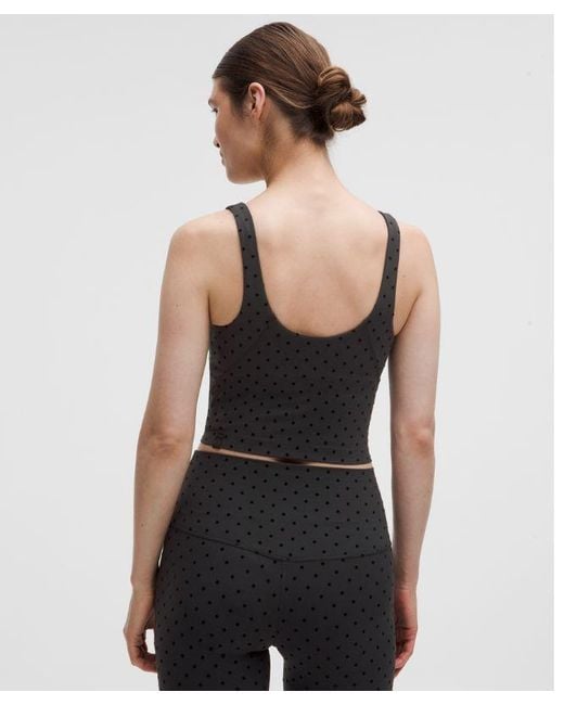 lululemon athletica Black – Align Tank Top Light Support, A/B Cup Flocked – – Size 4