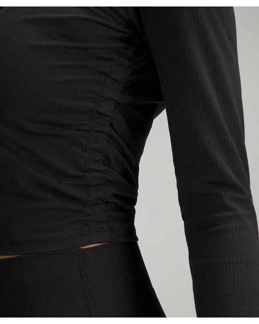 lululemon athletica All It Takes Ribbed Nulu Long-sleeve Shirt - Color Black - Size 10