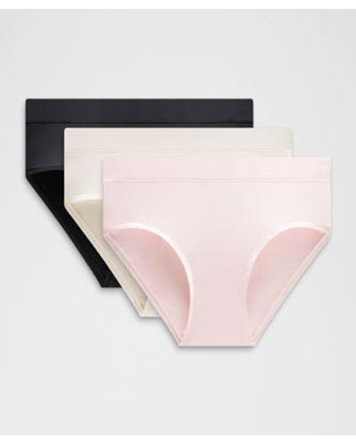 lululemon athletica White – Underease High-Rise Bikini Underwear 3 Pack – – Size Large