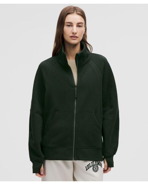 lululemon athletica Green – Scuba Oversized Funnel-Neck Full Zip Hoodie – – Size 6
