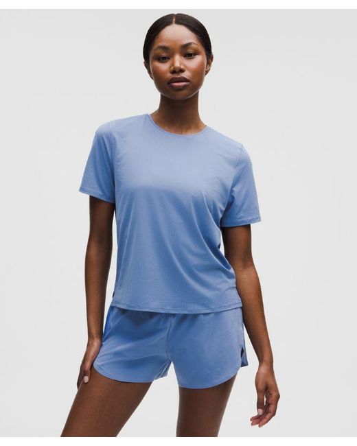 lululemon athletica Blue Lightweight Running Short-Sleeve Shirt
