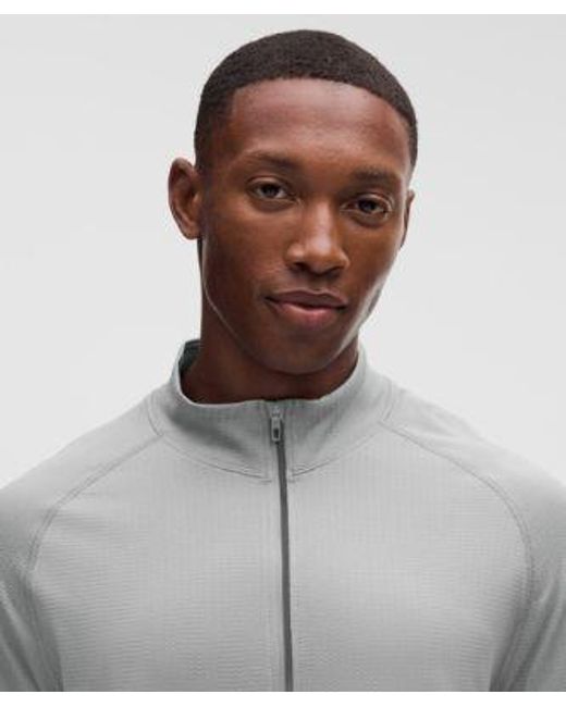 lululemon athletica Gray – Metal Vent Tech Half Zip Long-Sleeve Top – – Size Large for men