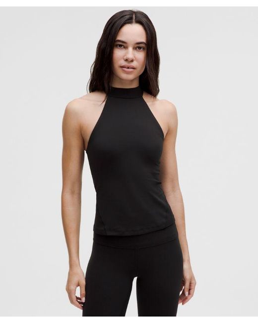 lululemon athletica Black Align High-Neck Halter Tank Top A/B Cup