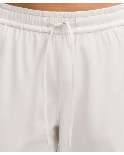 lululemon athletica White Soft Jersey Straight-Leg Mid-Rise Pants Regular