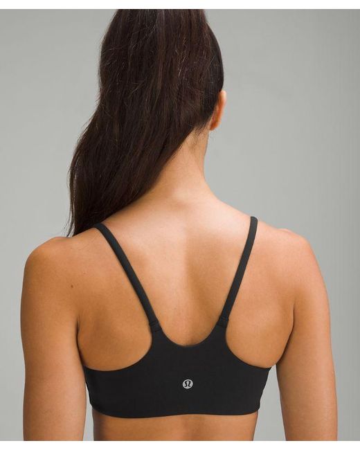 lululemon athletica Gray – Wunder Train Strappy Racer Sports Bra Light Support, C/D Cup – – Size 14