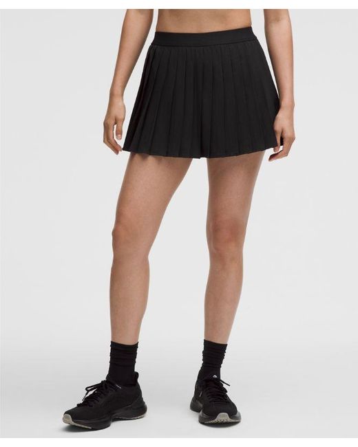 lululemon athletica Black High-Rise Pleated Tennis Skirt