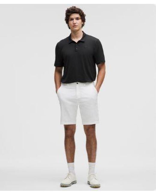 lululemon athletica Black Logo Sport Polo Short Sleeve for men