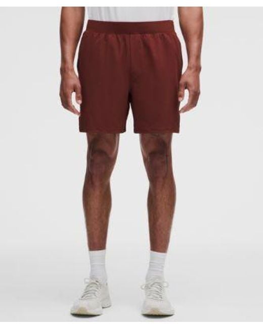 lululemon athletica Multicolor – Textured Swift Tennis Shorts – 7" – /Burgundy – Size Large for men