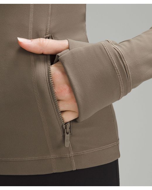 lululemon athletica Gray Define Jacket Nulu - Color Brown - Size 10