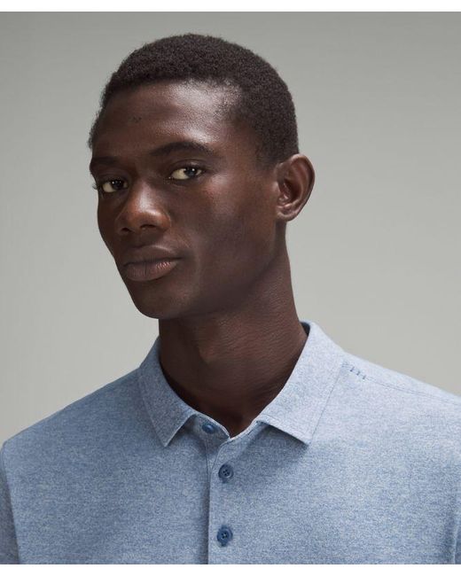 lululemon athletica Blue – 'Evolution Short-Sleeve Polo Shirt Pique – – for men