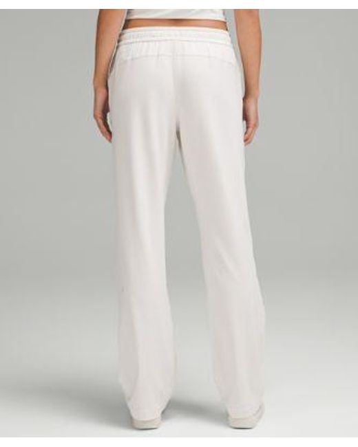 lululemon athletica White Soft Jersey Straight-Leg Mid-Rise Pants Regular