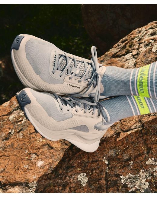 lululemon athletica Metallic Blissfeel Trail Running Shoes - Color Silver/grey/khaki - Size 10