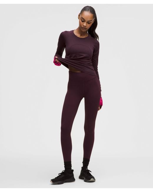 lululemon athletica Purple – Swiftly Tech Long-Sleeve Shirt 2.4 Waist Length – – Size 4