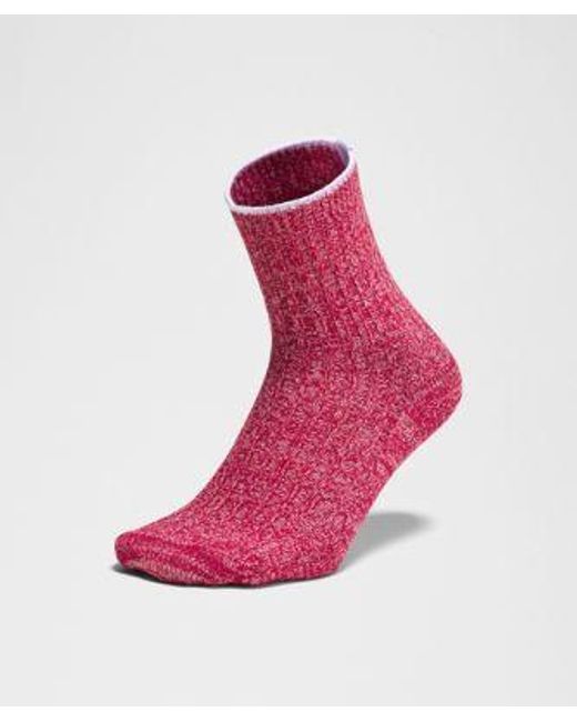lululemon athletica Pink Quarter-Length Ragg Socks