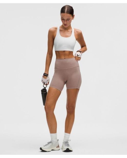 lululemon athletica White Wunder Train Mesh-Back Bra