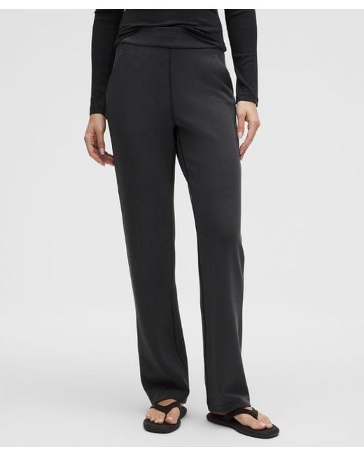 lululemon athletica Black Softstreme High-Rise Straight-Leg Pant