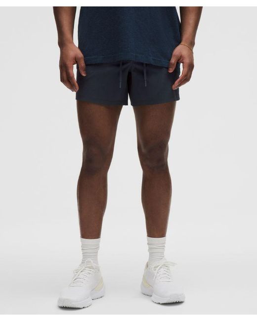 lululemon athletica Blue License To Train Linerless Short 5" for men