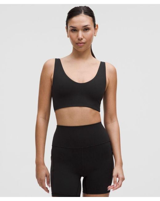 lululemon athletica Black – Bend This Scoop And Square Sports Bra Light Support, A-C Cups – – Size 2Xs/Xs