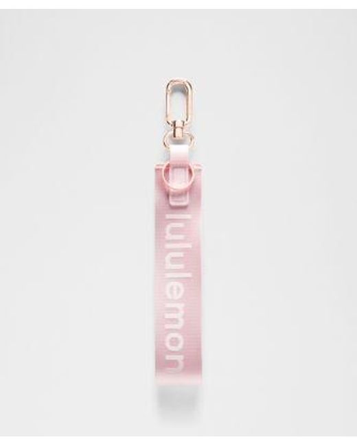 lululemon athletica Pink Never Lost Keychain