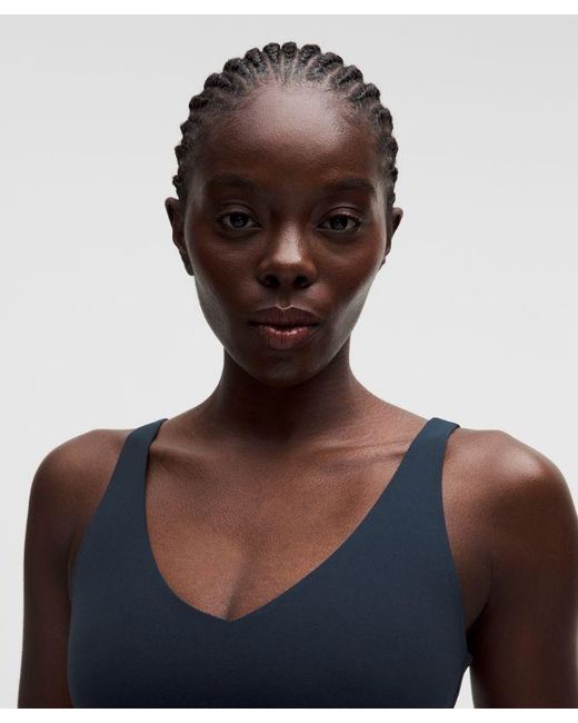 lululemon athletica Blue Focuser V-Neck Bra