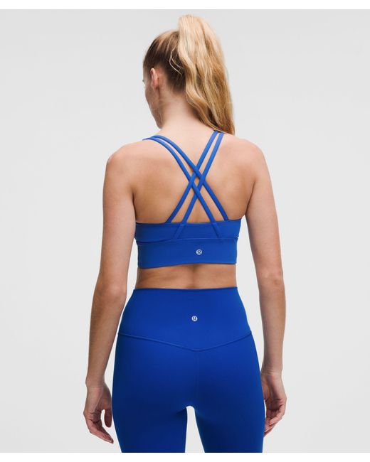 lululemon athletica Blue Energy Longline Bra Medium Support, B-D Cups