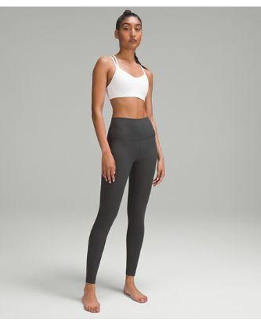 lululemon athletica Gray Align Ribbed High-rise Pants - 28" - Color Grey - Size 12