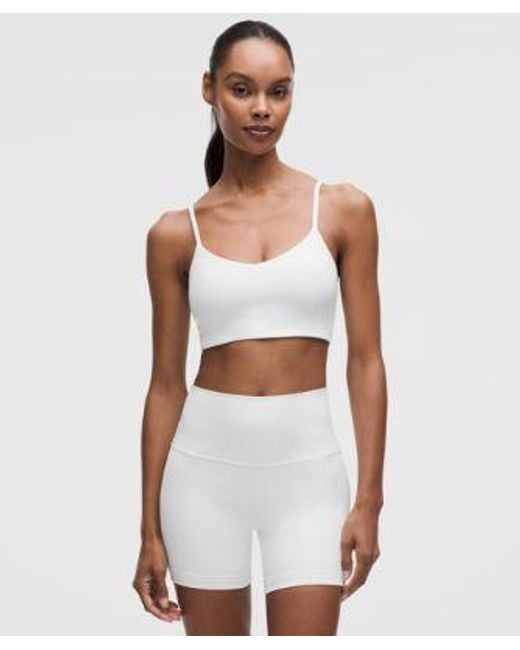 lululemon athletica White – Bend This Cami Spaghetti-Strap Sports Bra Light Support, A–C Cups – – Size Large/Xl