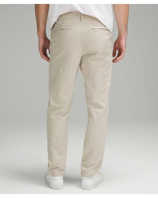 lululemon athletica Gray Abc Classic-fit Trousers 34"l Stretch Cotton Versatwill for men