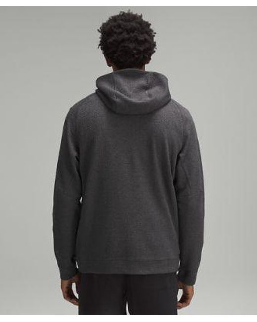 lululemon athletica Gray – 'Textured Double-Knit Hoodie – – for men
