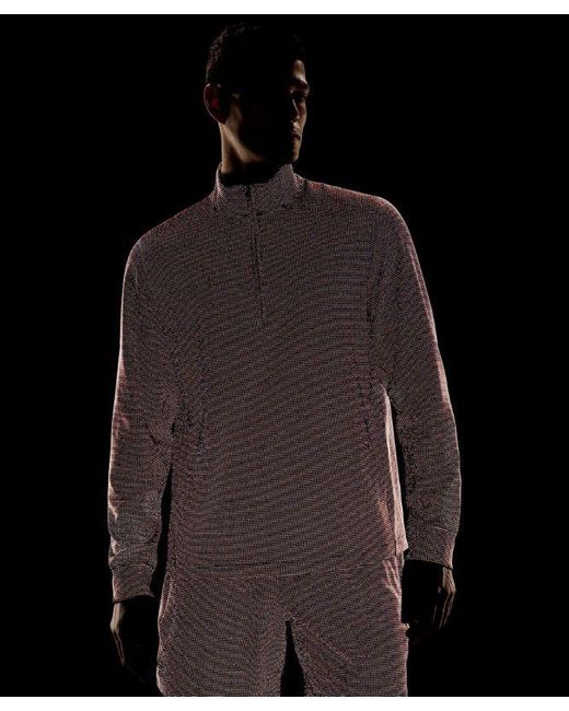 lululemon athletica Blue – Reflective Knit Running Half Zip Long-Sleeve Top – – Size Large for men